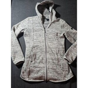 KUHL Hoodie Womens Medium Ascendyr Gray Fleece Full Zip Hooded Jacket Hiking